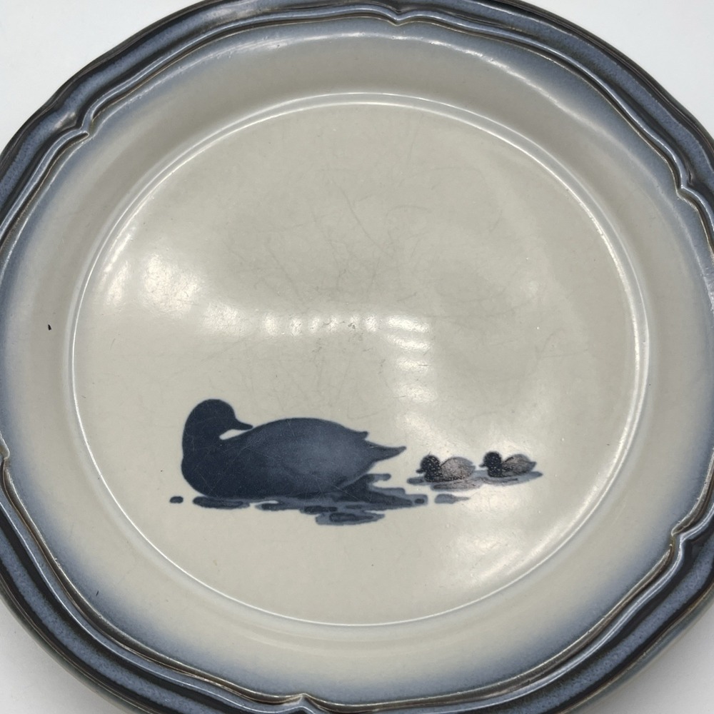 4 Vtg Noritake Mallard Stoneware Salad Plates 8652 Japan Duck Waterfowl - 8.25"